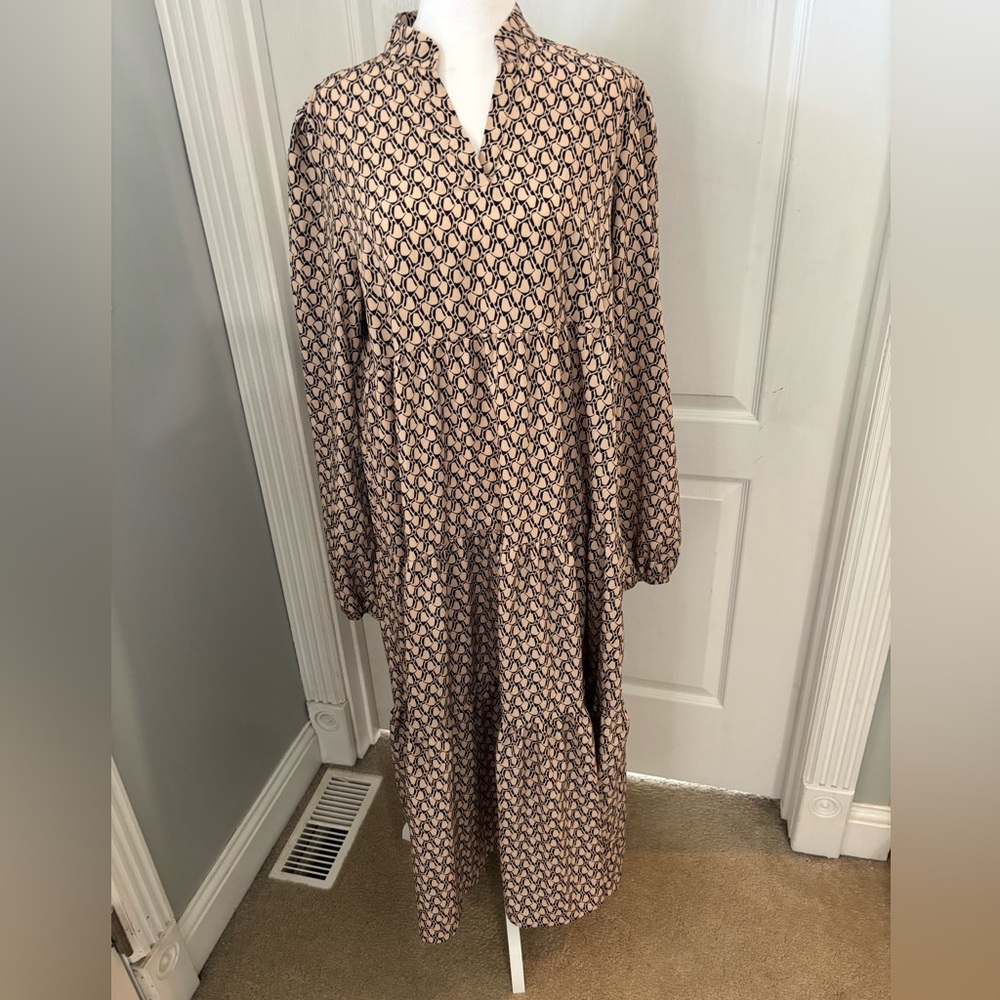 Layered Long Sleeve Flowy Tiered Dress